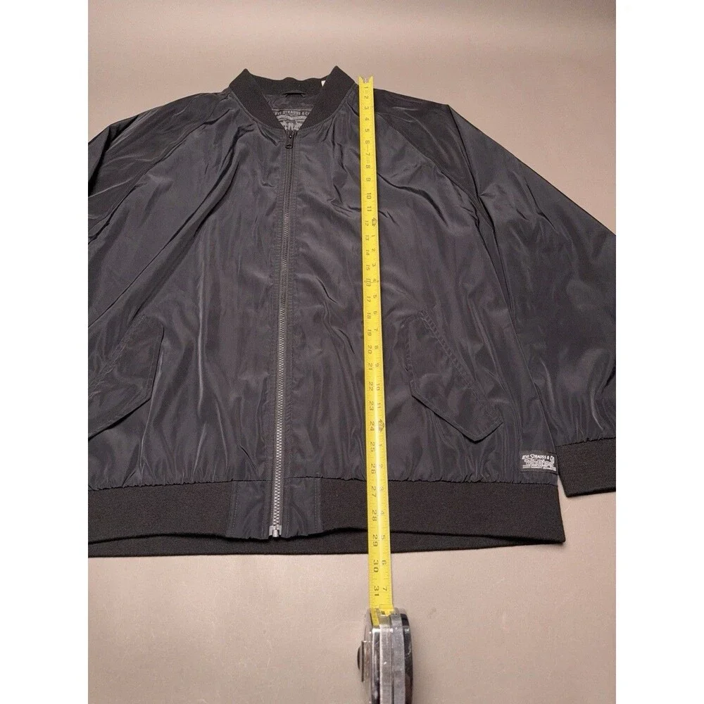 Levi Strauss Jacket Men’s 2XL Black Bomber Full Zip Lightweight Classic Retro
